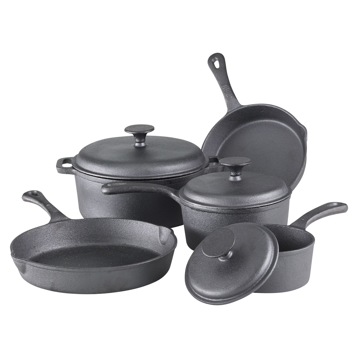 8-Piece Classic Iron Cast Cookware Set