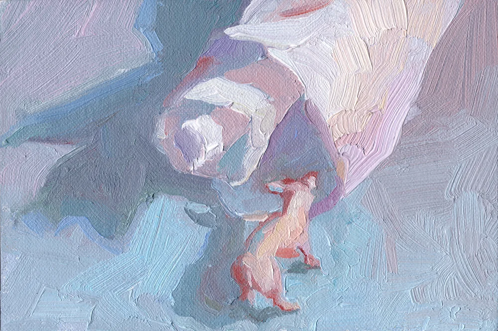 What's Inside, 4" x 6", oil on linen mounted on panel