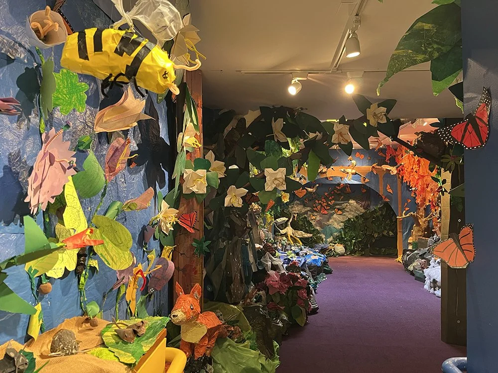   This residency was part of second grade artists’ Interdisciplinary study of pollination. It included growing plants from seeds, doing research, and writing and illustrating books about what they had learned.  