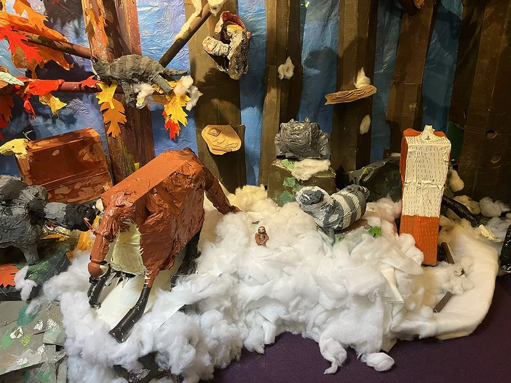   As winter comes, leaves fall from trees, and deer, foxes, and other critters enjoy the snow.  