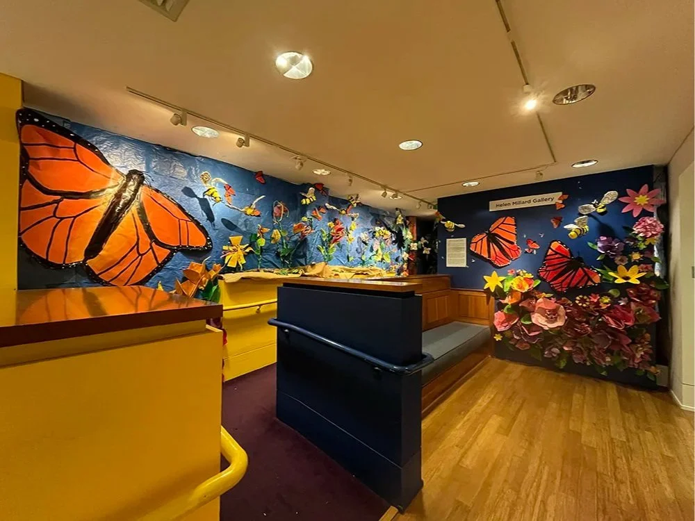   It was exciting to see monarch butterflies and rhododendron flowers in such a wide range of sizes.  