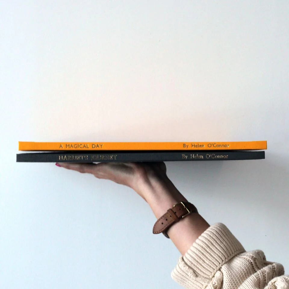 He stamps the spine too.