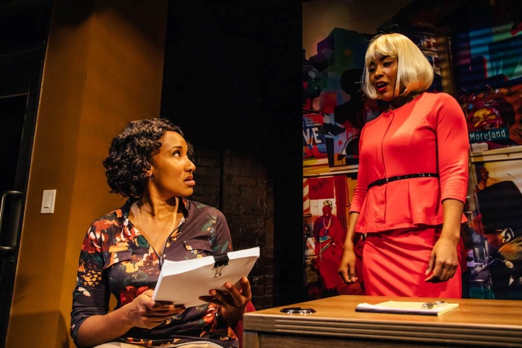 Safiya Fredericks and Suzen Baraka in Rogue Machine's production– Photo by Jeff Lorch  