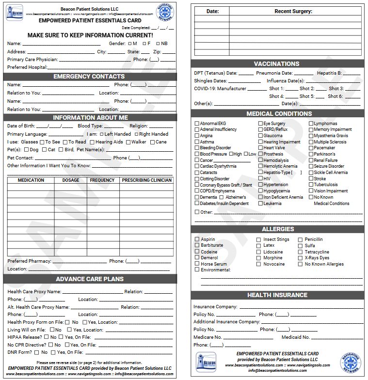 Health Advocacy Tools & Resources — Beacon Patient Solutions LLC ...