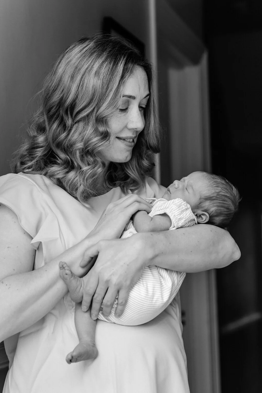  black and white newborn photography Wimbledon 