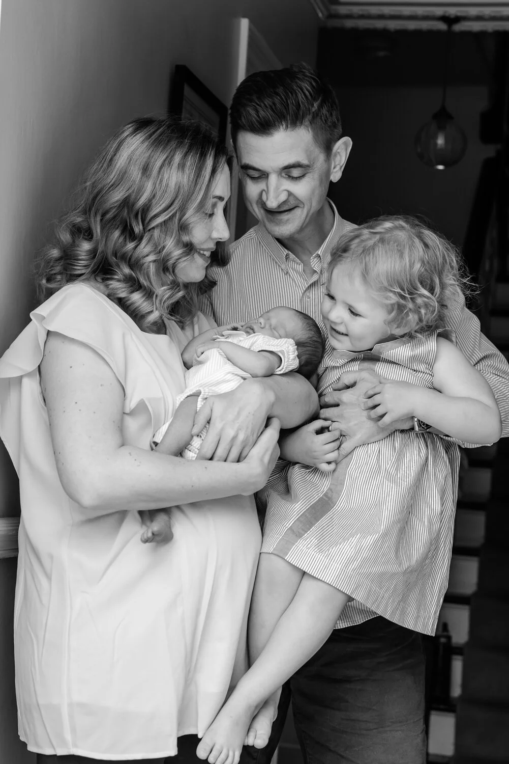  newborn family photography black and white Wimbledon London 