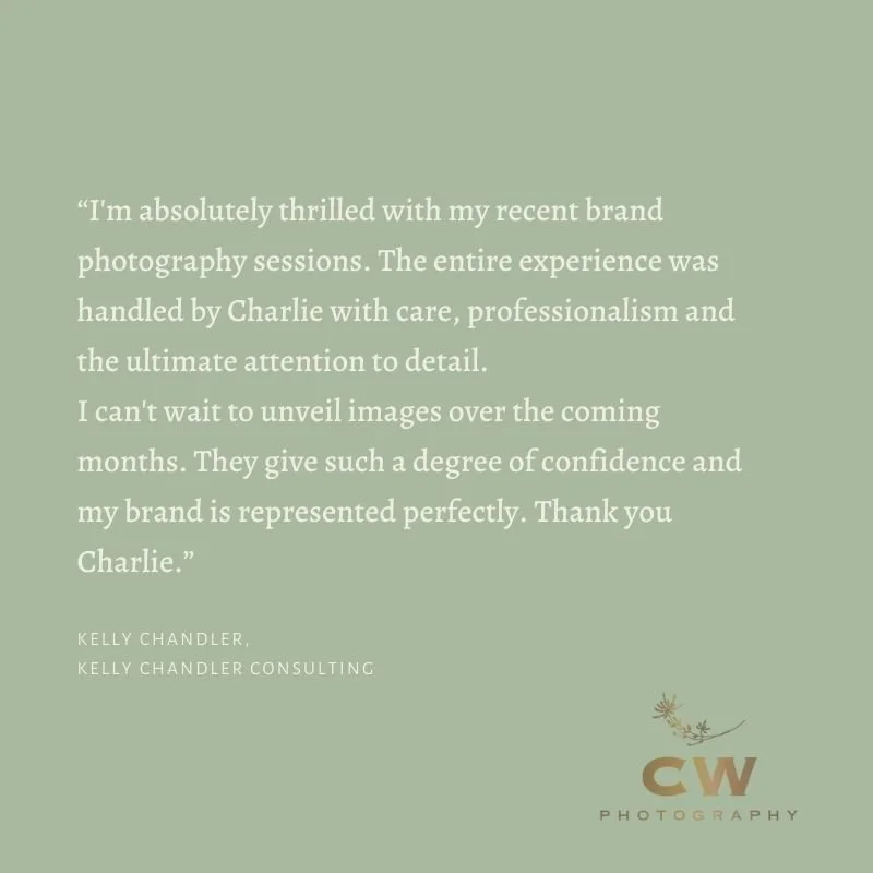 Lovely words from wedding industry and venue expert Kelly Chandler, whose branding shoot I did at the end of last year. Kelly is also a business consultant and coach with a special knack for identifying potential and creating growth, while championin