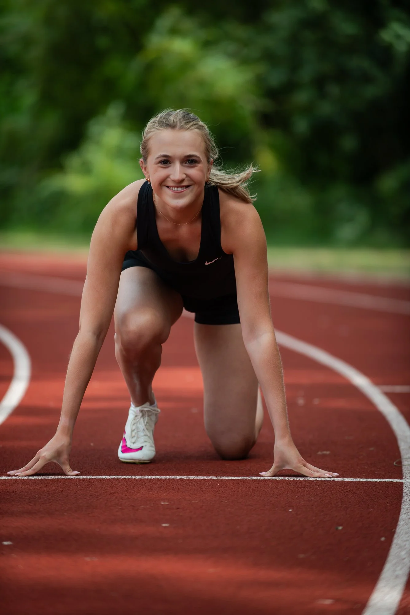 Athletic Teen on running track