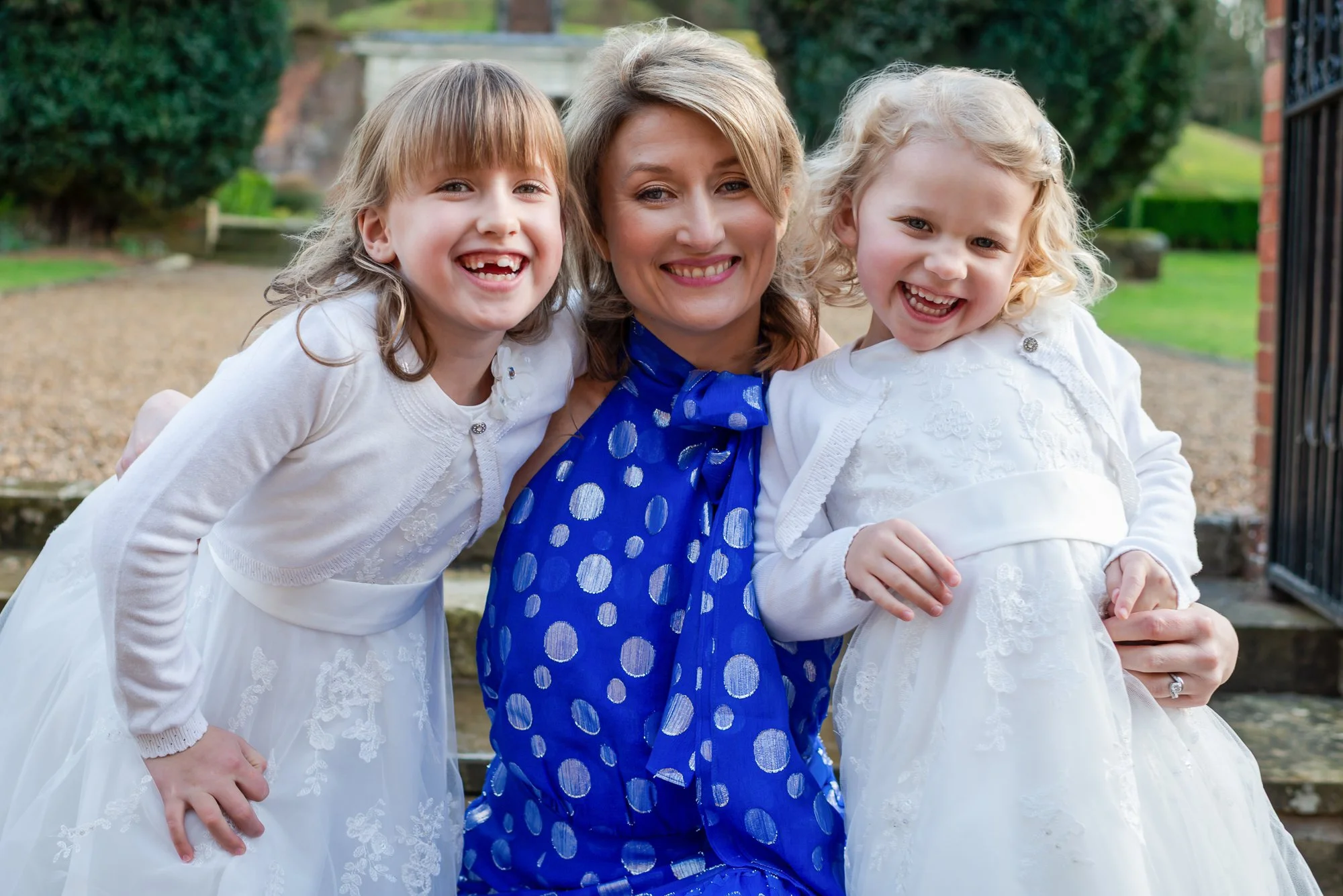 mother with her bridesmaid daughters