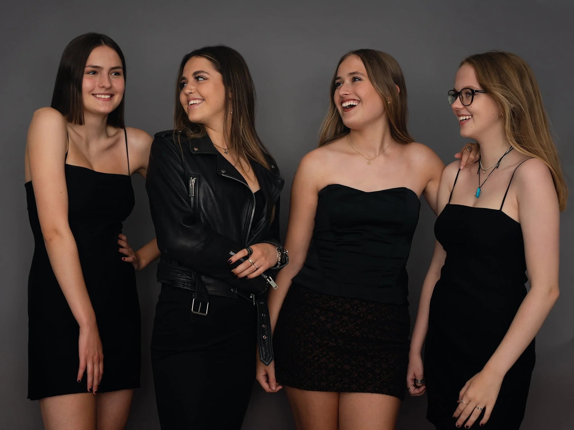 studio photo shoot for teens friends in Surrey