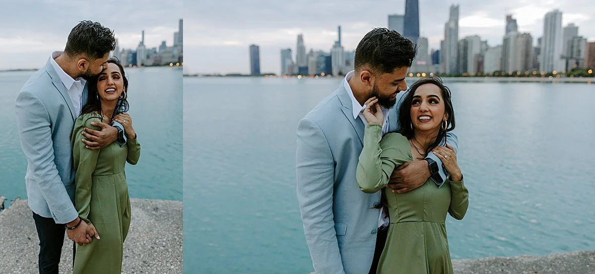 north avenue beach engagement portraits, north avenue beach chicago, chicago engagement photos, summer chicago engagement, chicago engagement photographer