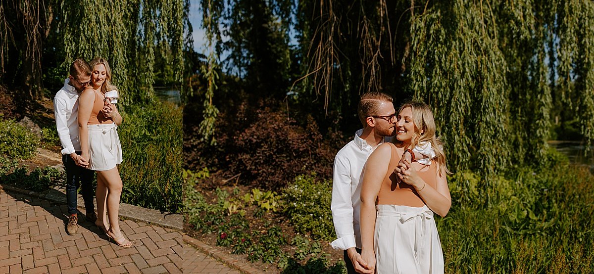 chicago botanical gardens engagement, botanical gardens chicago, chicago engagement portraits, illinois engagement photographer