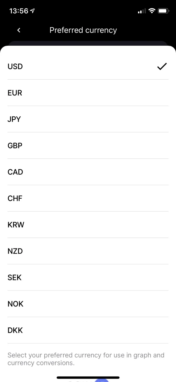 An international touch with more currencies.