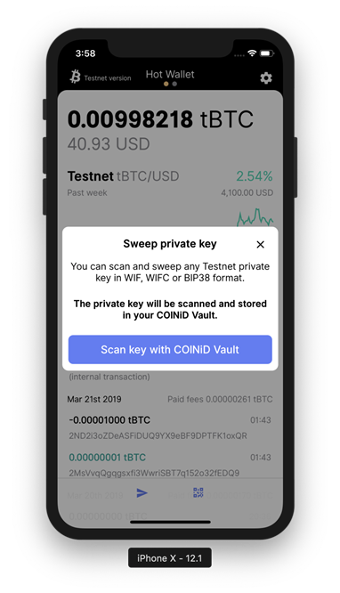 Sweep private keys that have been exposed to another party.