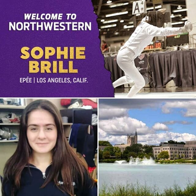 Congratulations to @lafencing Epeeist Sophie Brill ( @sophie.brill ) Northwestern University Class of 2025 where she will join its @ncaa fencing team; to her Parents, team mates, and her Coach @eric_hansen1 .
Best of luck in Windy City, Sophie - we w