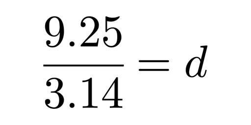 solving for the diameter