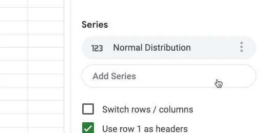 Add a series to the chart