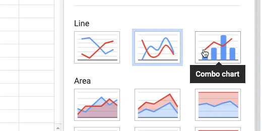 Change chart to combo chart type