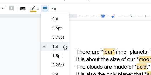 set border to 1pt