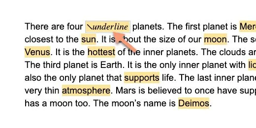 backslash and underline