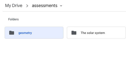 geometry folder in Google Drive