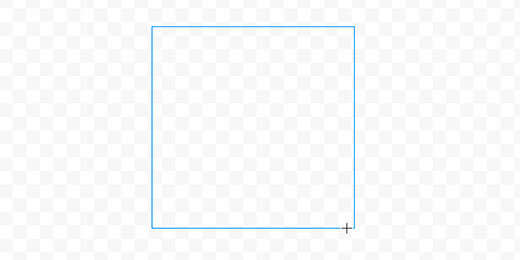 square shaped drawn on canvas