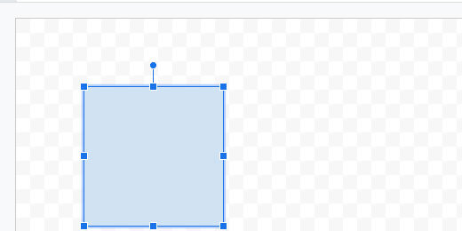 the square shown in the upper left of the canvas