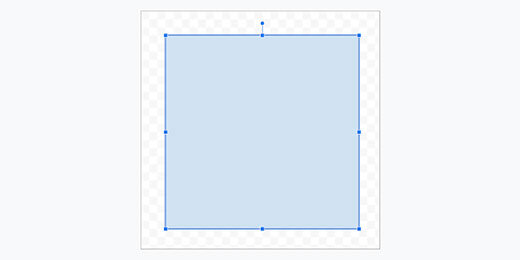 the square shape on the canvas with a one inch space all around