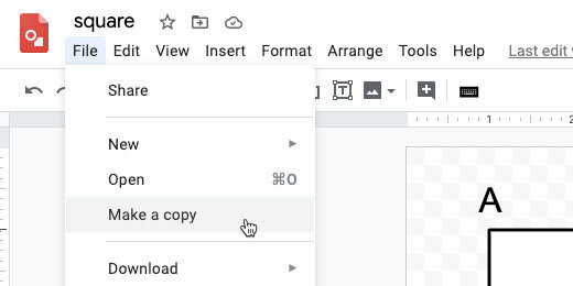 make a copy option