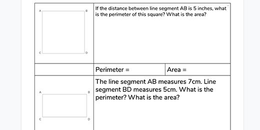 geometry assignment in a google document with reference to the images we created