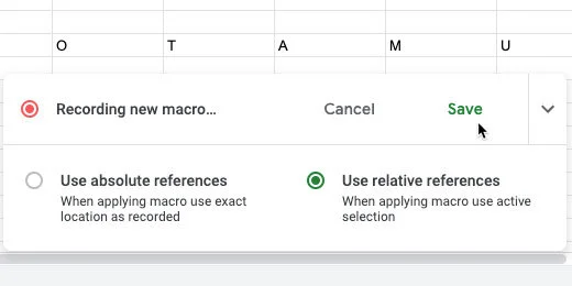 stop and save the recording