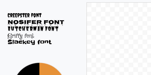 list of fonts in google drawing working document