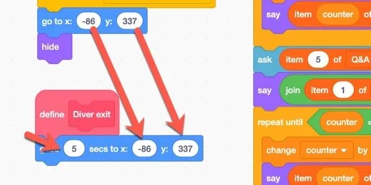 Multiple character dialogue in Scratch using lists and message code ...