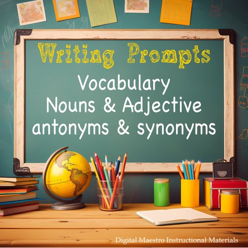 writing prompt activities with nouns and adjectives for short 