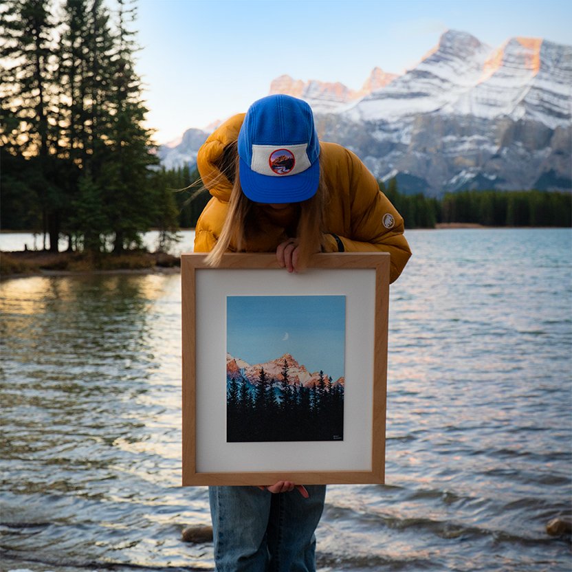 Moonset Over Rundle 11x14" Original Painting