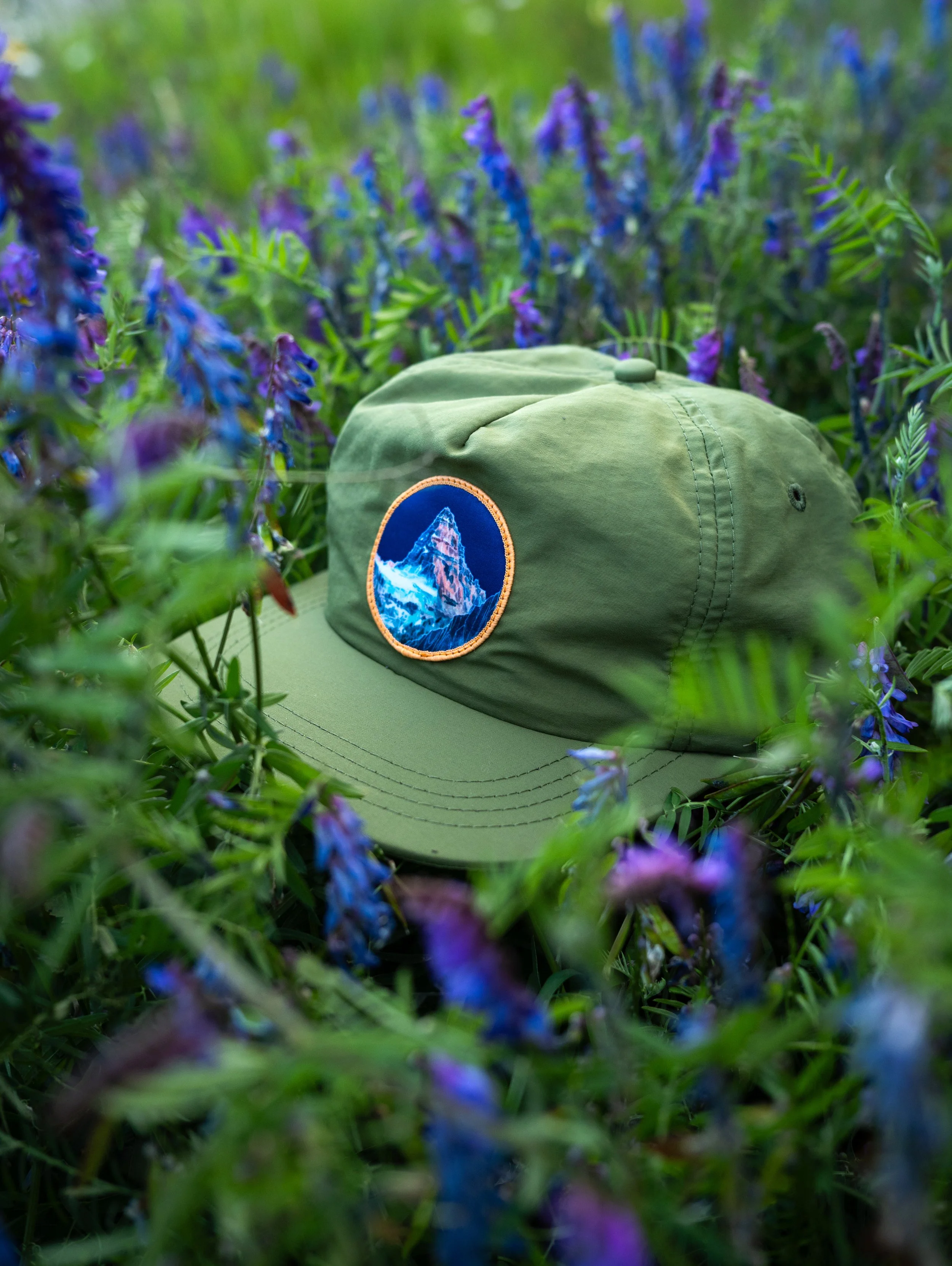 Assiniboine Patch Dad Hat Moss Green