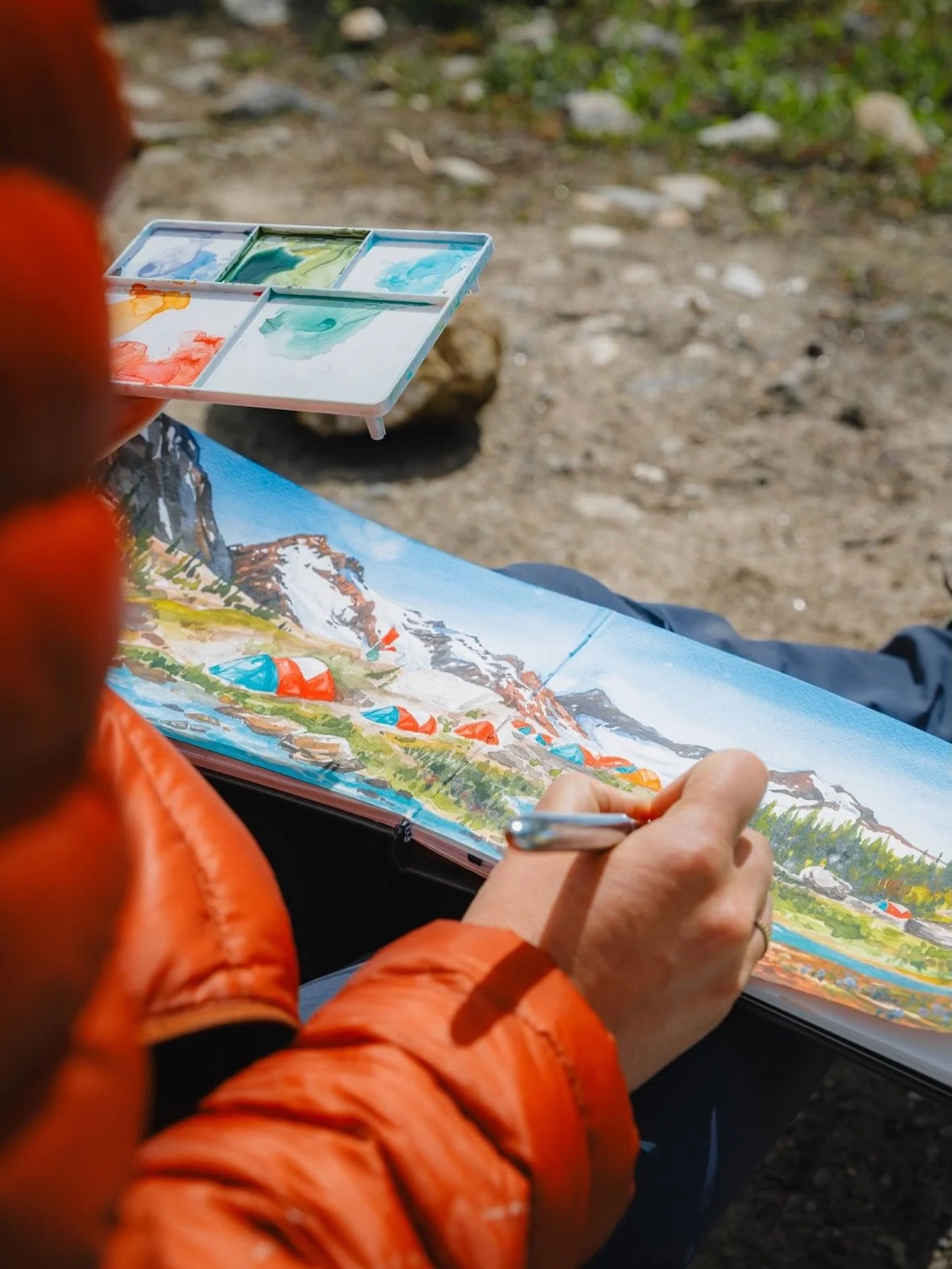 A couple of weeks ago I had the absolute honour of being the artist in residence at this year&lsquo;s @alpineclubcan General Mountaineering Camp. The camp changes location every year, and is always in a very remote, beautiful setting that most people