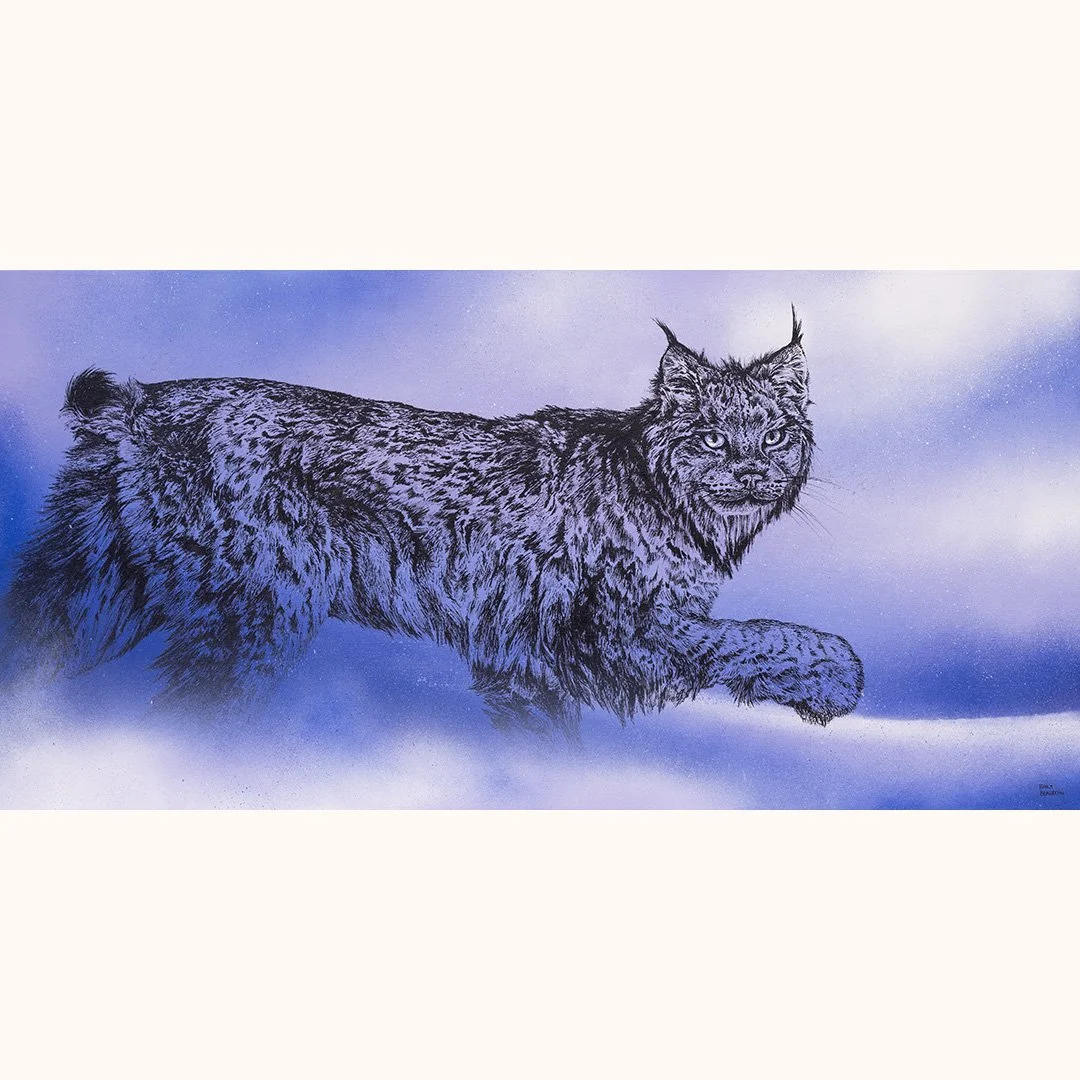 Winter Lynx 40x20" Original