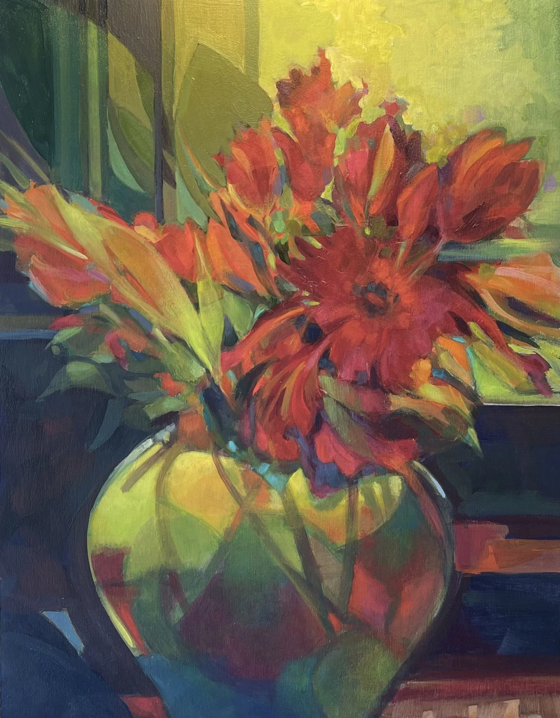 Green Vase 14x18" Original