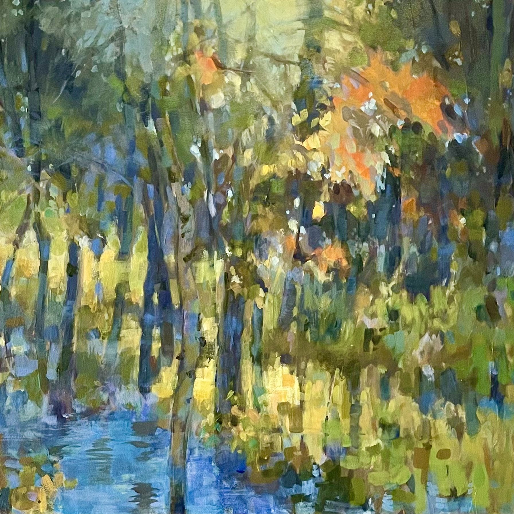 Orange Leaf Woods 20x16" Original
