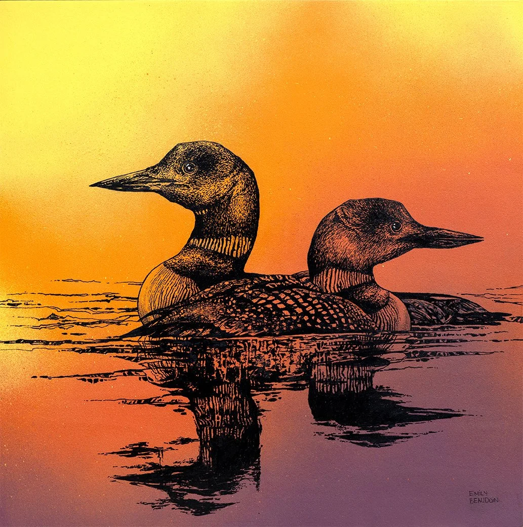 Loons 18x18" Original