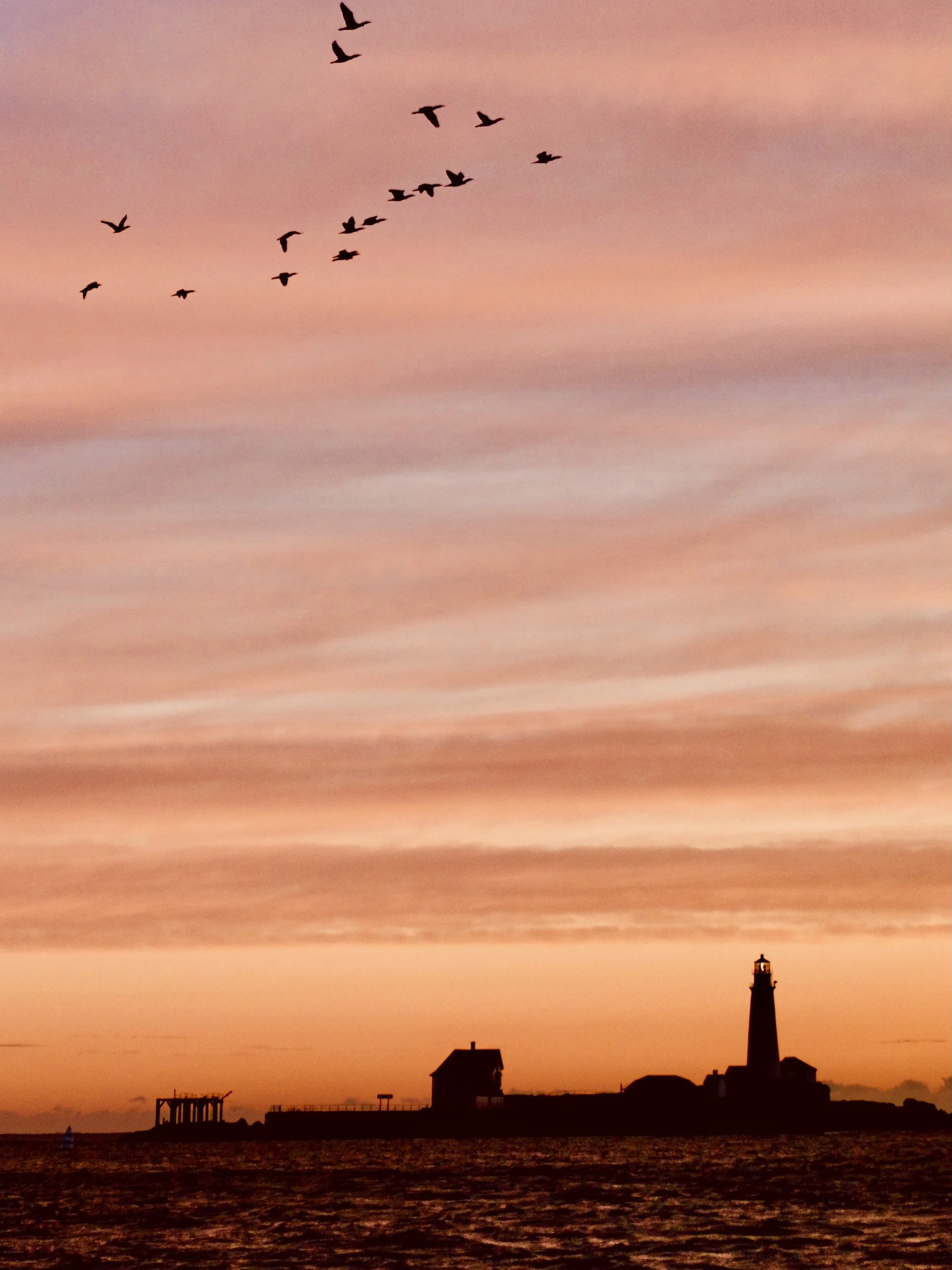 Boston Light at dawn