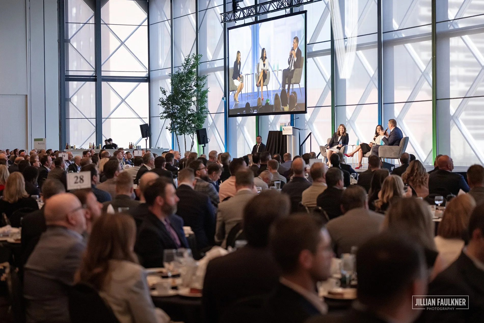 Wide angle room shot from Enserva Drive to Double summit captured by professional Calgary event photographer