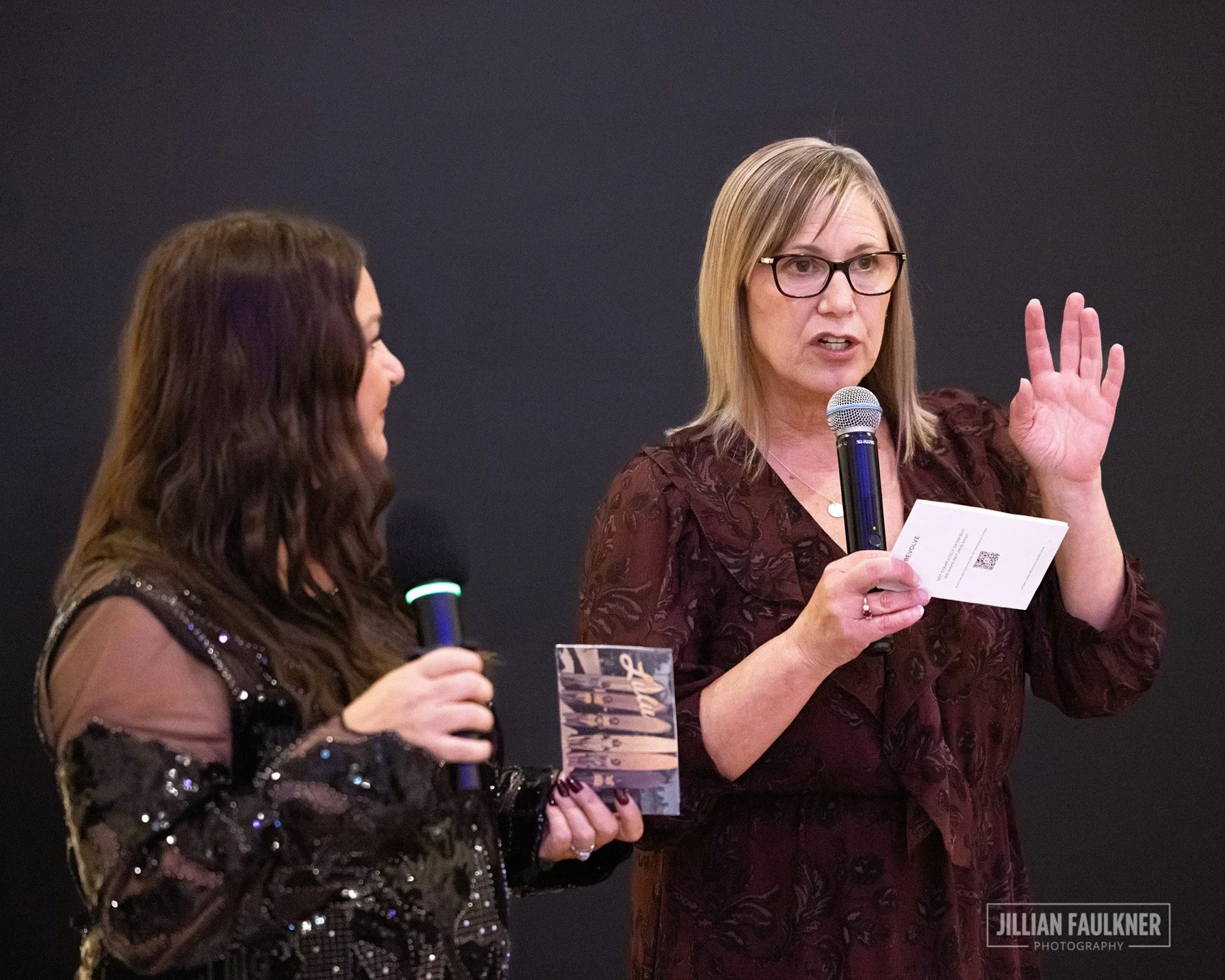 Calgary Alberta runway photographer captures the hosts of Brookline PR's Fall Fashion Show