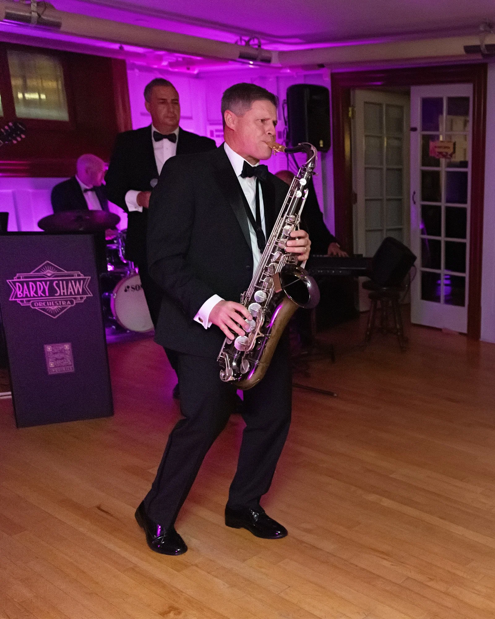 Barry Shaw Orchestra saxophone performance during private event