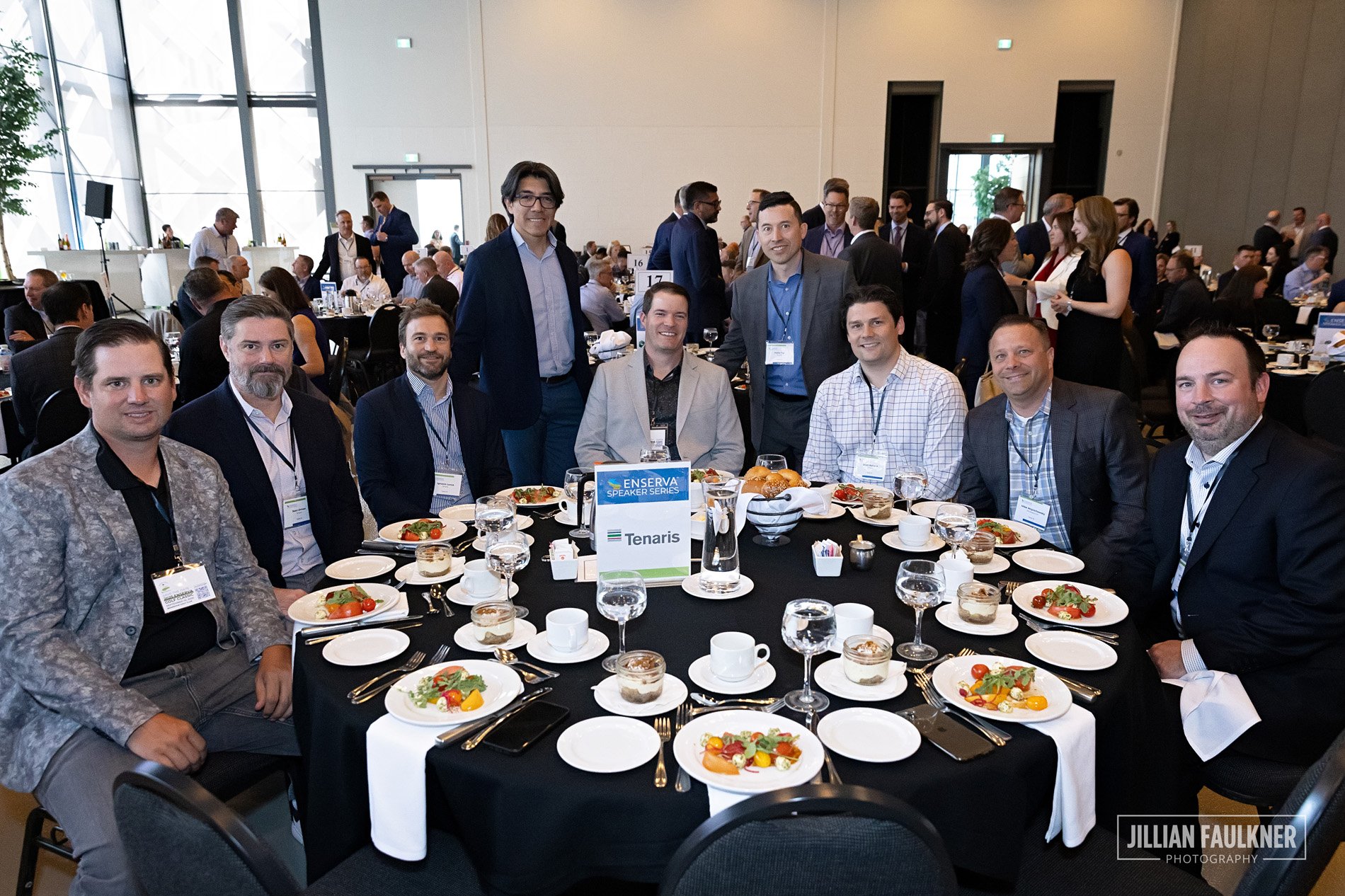 Calgary corporate event photographer captures genuine moments between energy industry professionals