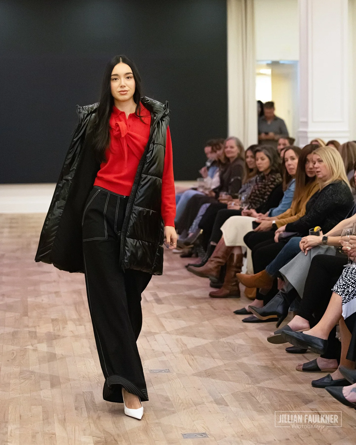 Calgary fashion show photographer showcasing fall and winter designer collections on the runway at Brookline PR's prestigious 2025 fashion event