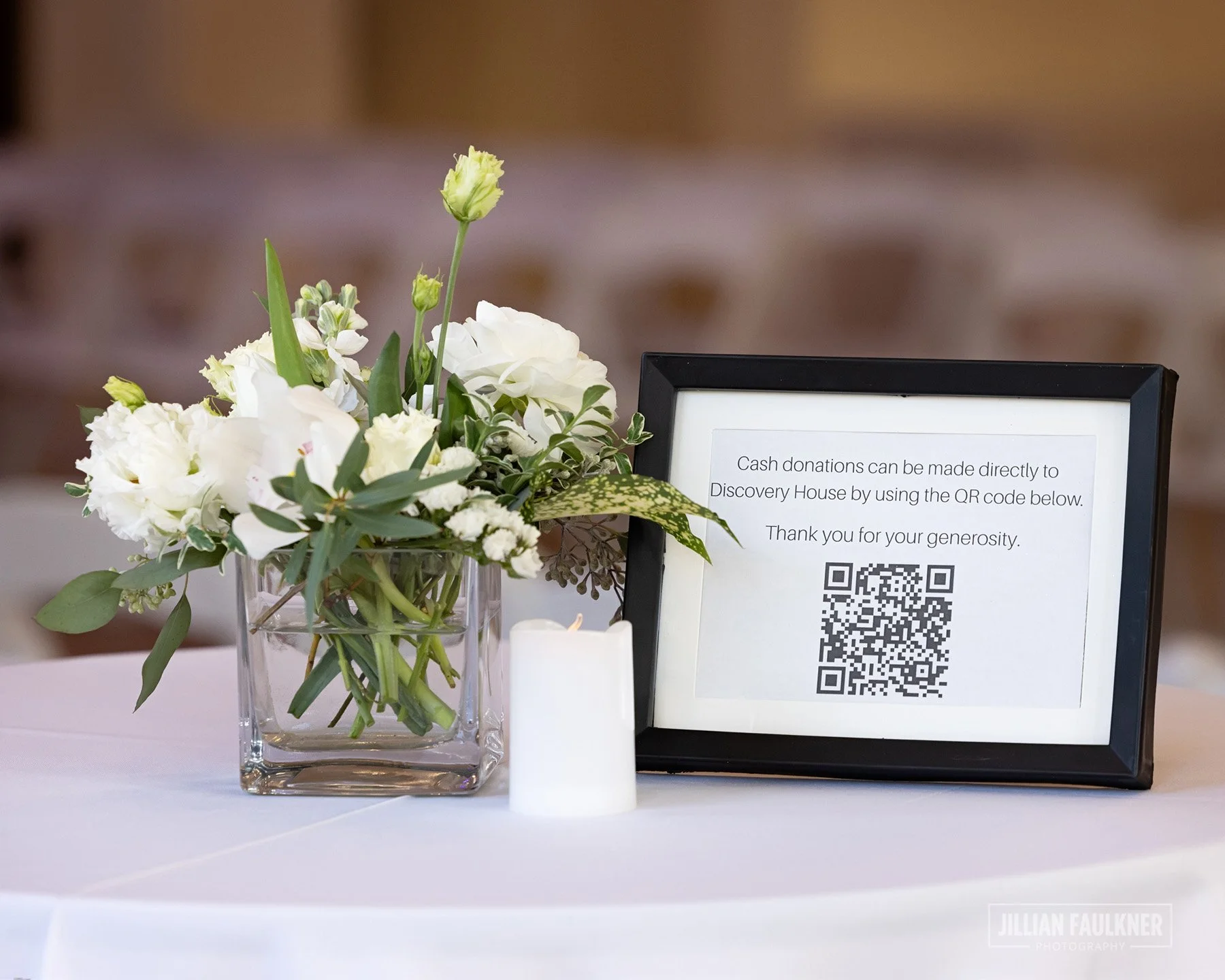 Calgary event photographer captures table details-the elegance and sophistication of Brookline PR's 20th Anniversary Fall Fashion Show at The Princeton Event Space Alberta 2025