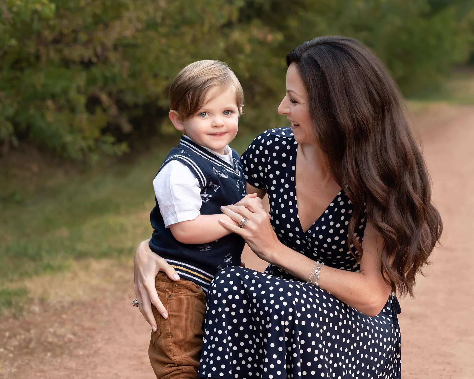 mother and son outdoor family portrait at Edworthy Park