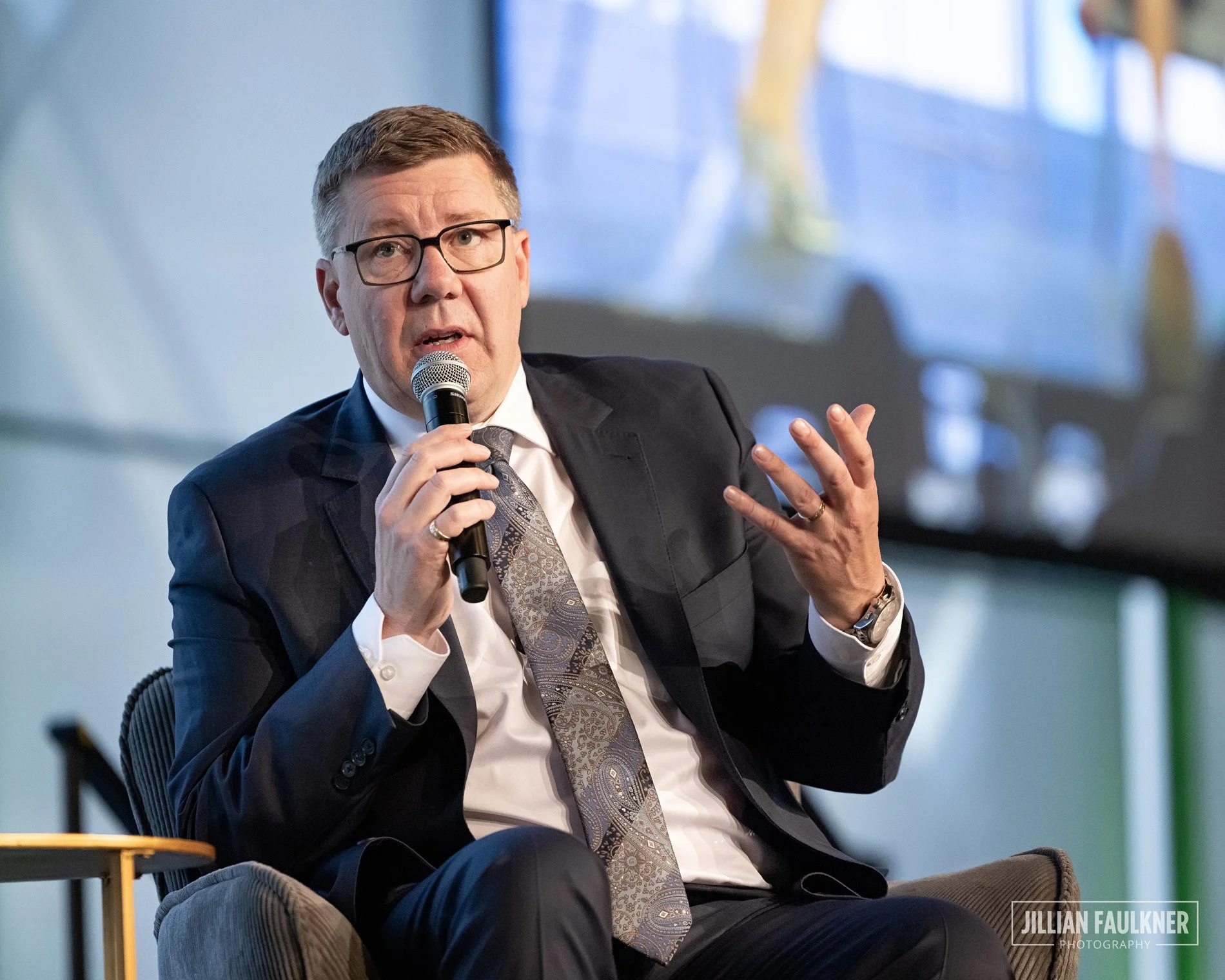 Premier Scott Moe at Calgary summit photographed by experienced Calgary event photographer